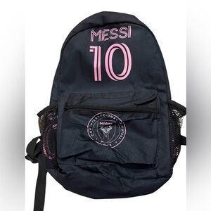 Black and Pink Messi Kids Backpack